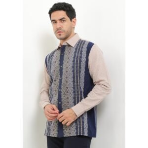 Intresse Lio Sa'o Navy Cream Kemeja