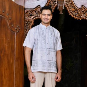 Intresse Satmata Larumba Grey Short Sleeve Baju Koko