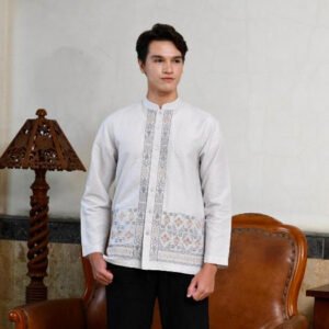 Intresse Samudra Wira Grey Long Sleeve Baju Koko