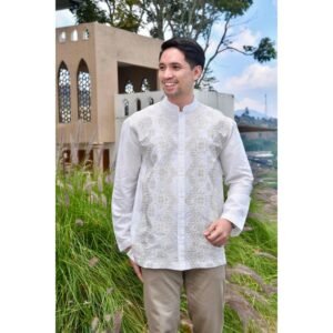 Intresse Palewa Broken White Long Sleeve Baju Koko