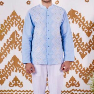 (Intresse x Sandiaga Uno Collection) Intresse Mirwana Ocean Long Sleeve Baju Koko