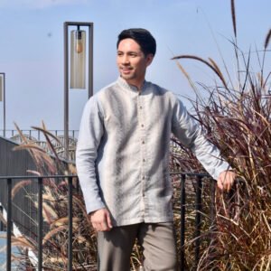 Intresse Puffball Blue Long Sleeve Baju Koko