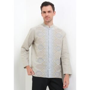 Intresse Shimmering Glade Green Long Sleeve Baju Koko