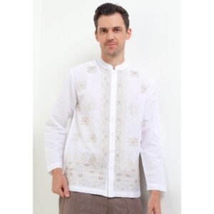 Intresse Sand Storm White Long Sleeve Baju Koko