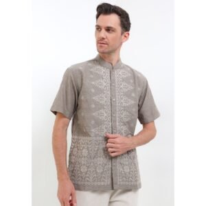 (Intresse x Sandiaga Uno Collection) Intresse Melayu Riau Olive Short Sleeve Baju Koko