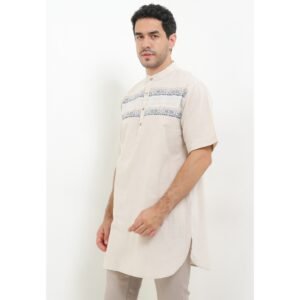Intresse Cakrawangsa Cream Short Sleeve Kurta
