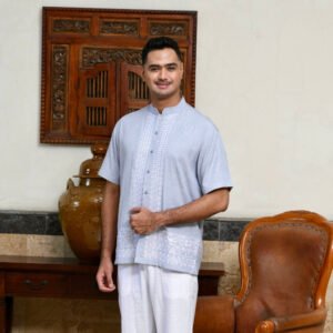 Intresse Batara Lembah Grey Short Sleeve Baju Koko