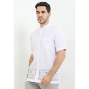Intresse Satyaloka White Short Sleeve Baju Koko